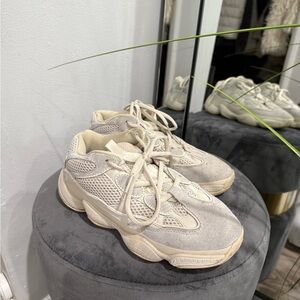 Yeezy Cream Sneakers with Chunky Silhouette